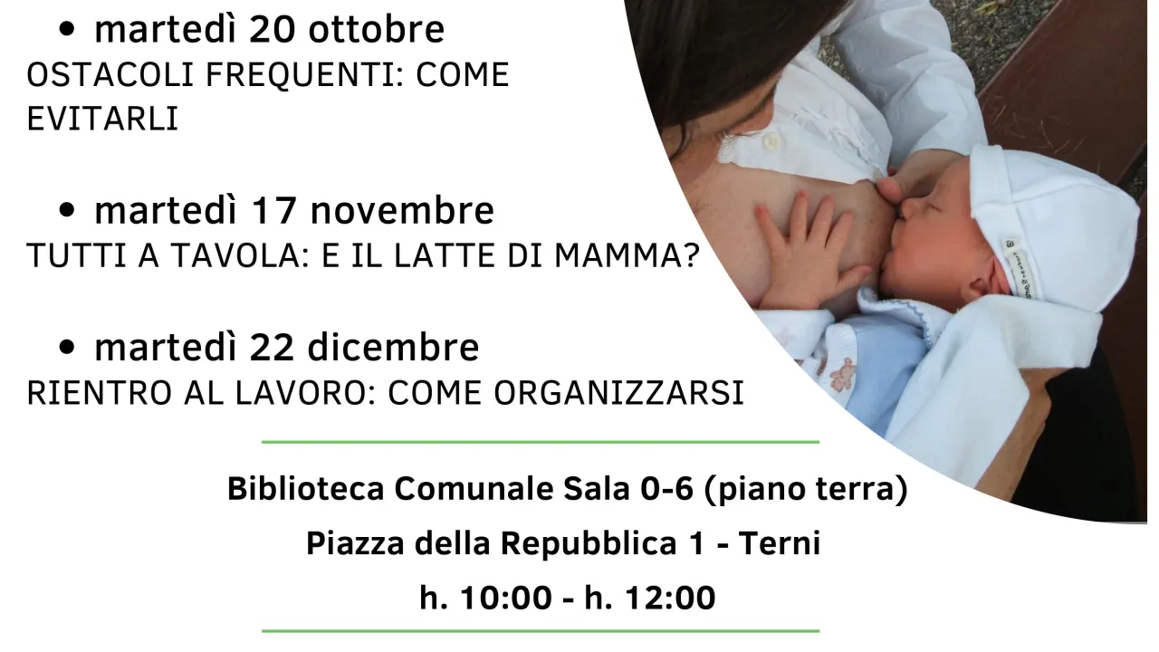 Allattamento: parliamone - locandina secondo appuntamento 2026