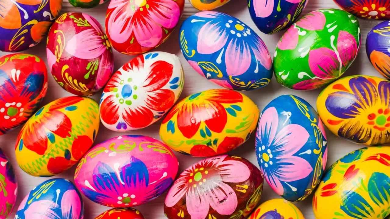 Set di uova di pasqua