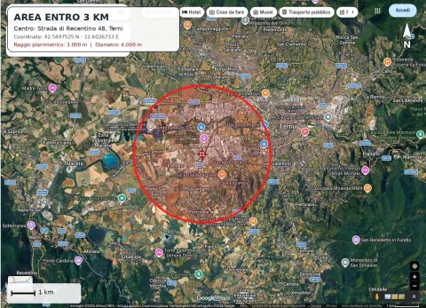 raggio 3 km